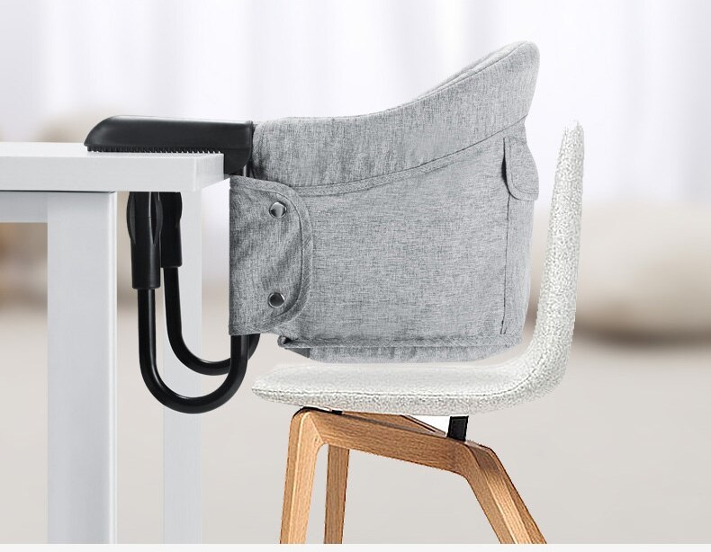 Hook On High Chair Portable Baby Highchair Foldable Travel Highchair Clips to Dining Table,Kids Feeding Chair with Safety Belt